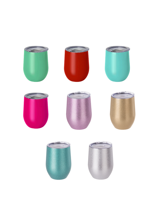 Stemless Wine Glasses With Lid (12oz)
