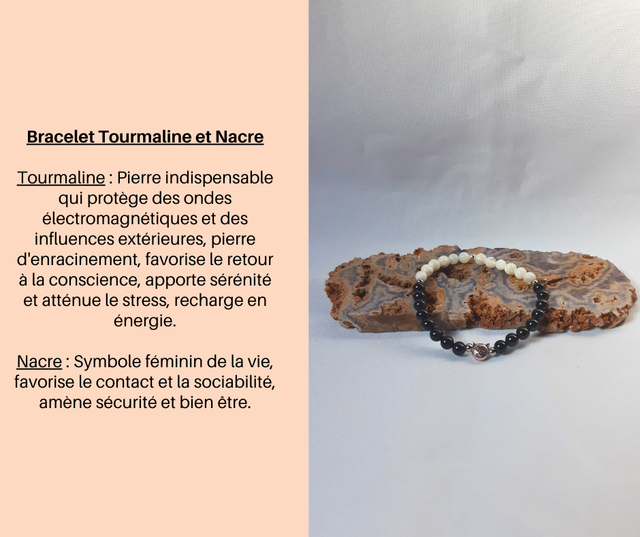 23- Bracelet Tourmaline et Nacre