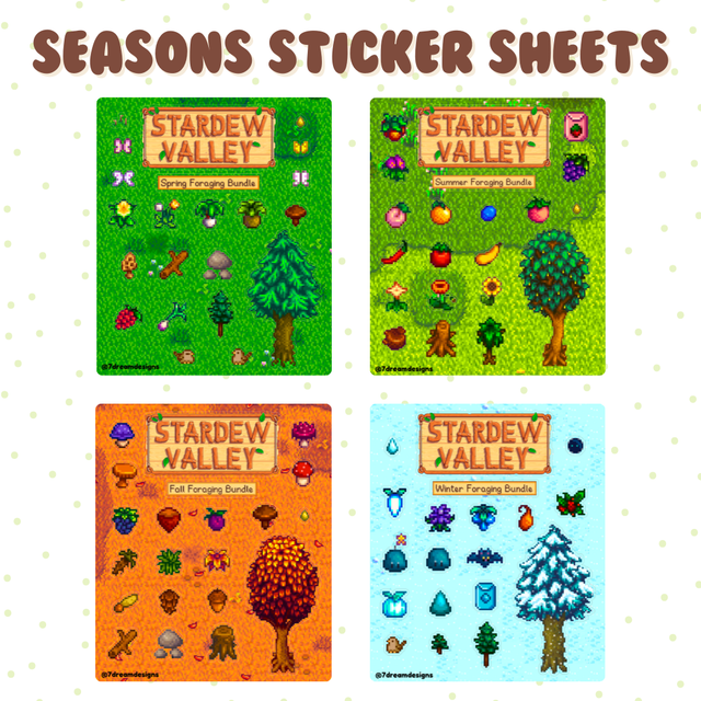 Seasons Sticker Sheets