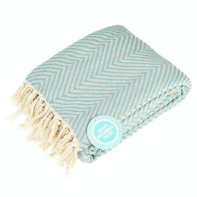Blue cotten throw