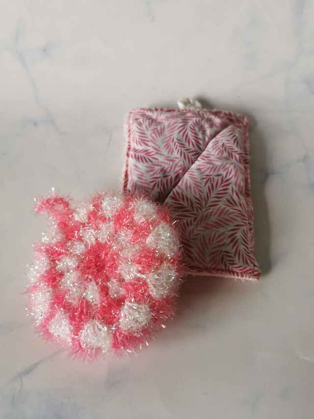 Duo d éponge lavable rose