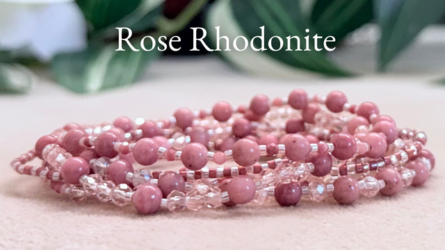 Bracelet | Rose Rhodonite - Trio 1
