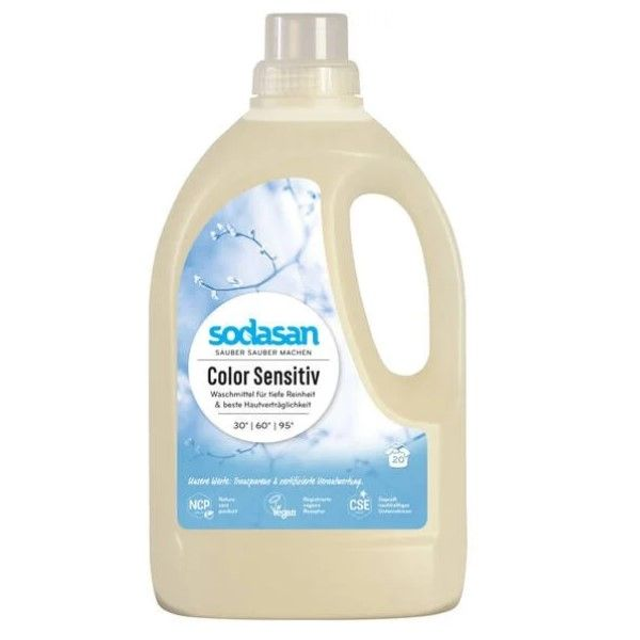 Sodasan Color Sensitiv Flüssigwaschmittel, 1,5 Liter Flasche