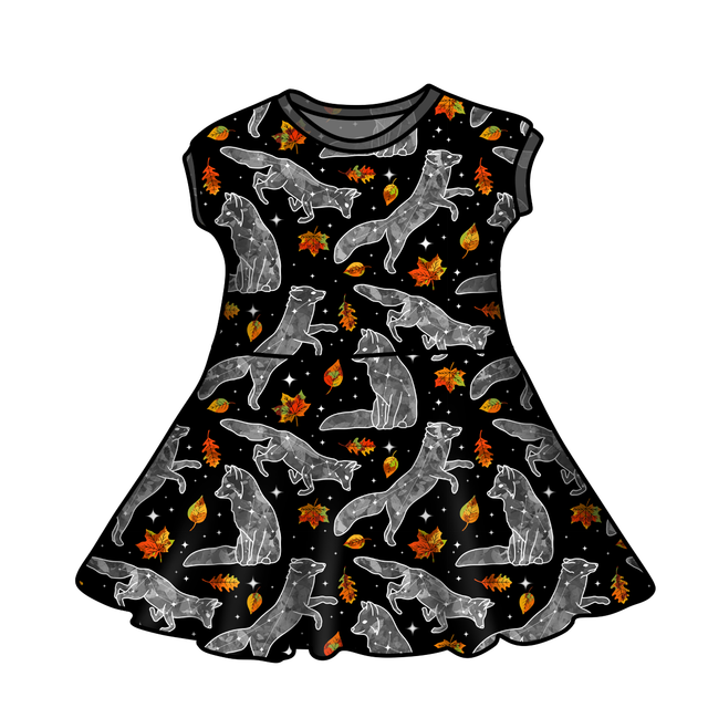  Short Sleeve - Dreamweaver 'Vulpecula' Twirly Dress