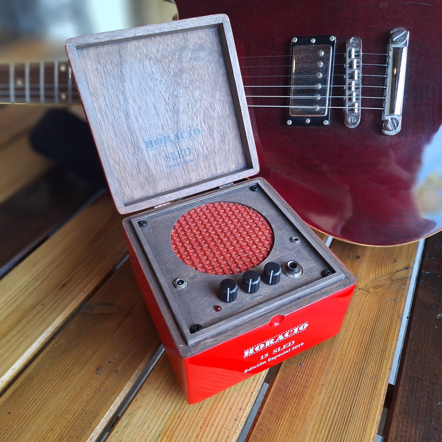 Red Horacio SLED Cigar Box Guitar Amplifier