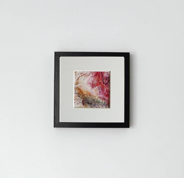 Vibrant Abstract Floral Mini Textured Painting