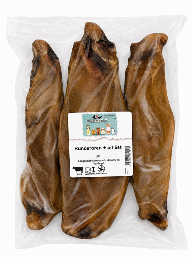 Runderoren met pit