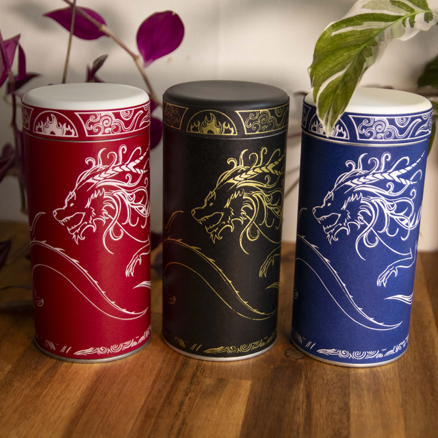 Boîtes à thé - Sérigraphie dragon