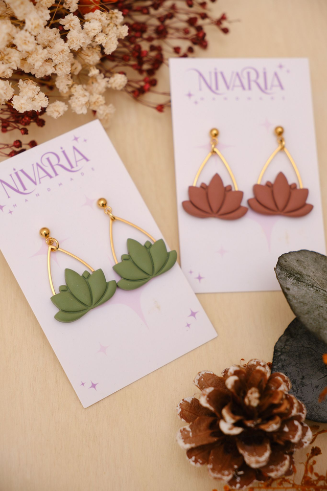 Pendientes loto | Colección Otoño 