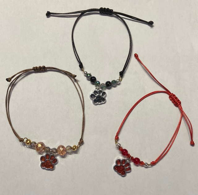 Paw charm bracelet