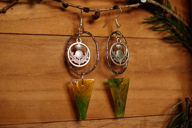 Boucles d'oreilles - Ecosse - Vert