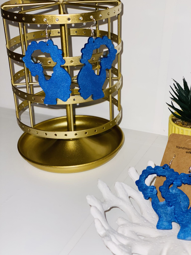 Houten Locks Oorbellen – Handgemaakte Statement Oorbellen met Silhouette Design | Lichtgewicht &amp; Uniek Cadeau