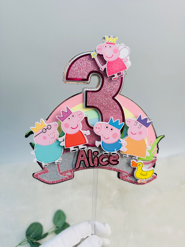 Personalised Peppa Pig Cake Topper