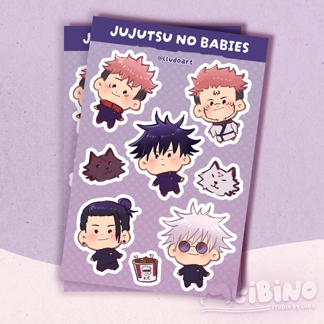 arkusz naklejek - jujutsu kaisen