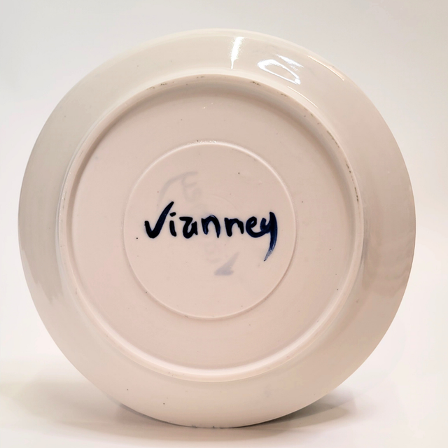 Petite assiette spirale Bleue