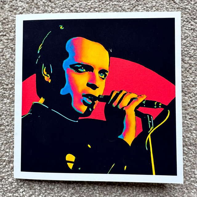 Gary Numan, Are Friends Electric, - Single Square Greeting Card, White Envelope, Blank Inside, Recyclable Wrap, Printed in UK