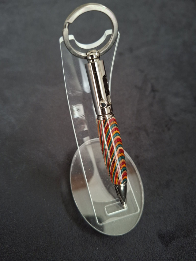Porte clef stylo Colt en bois lamellé