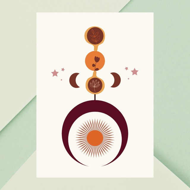 Impression d'Art Harmonie Céleste – Décoration Murale Bohème Moderne / Celestial Harmony Art Print – Modern Boho Wall Decor