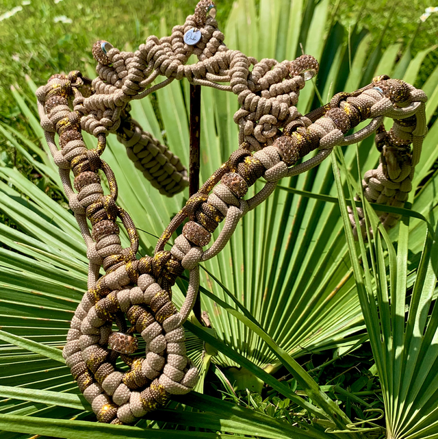 Headband PRESTIGE Beige kaki et gold taille poney/cob/full