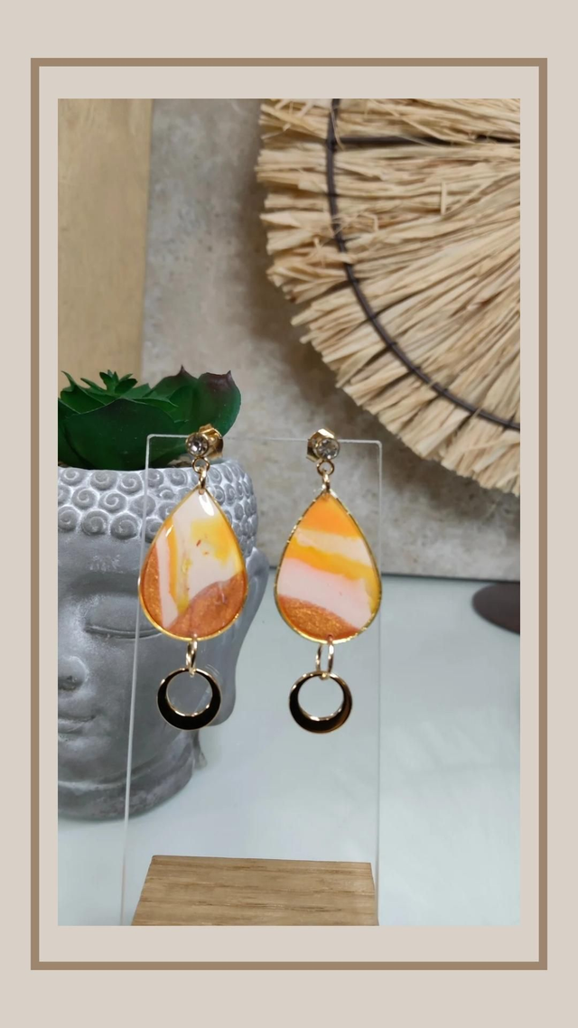 Boucles d&#039;oreilles sunset pop goutte 