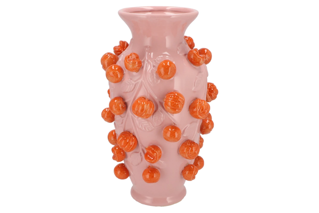 Fruit mandarin light pink vase 