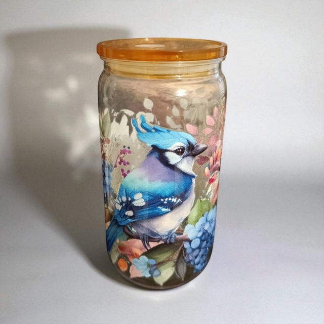 Verre à paille oiseau