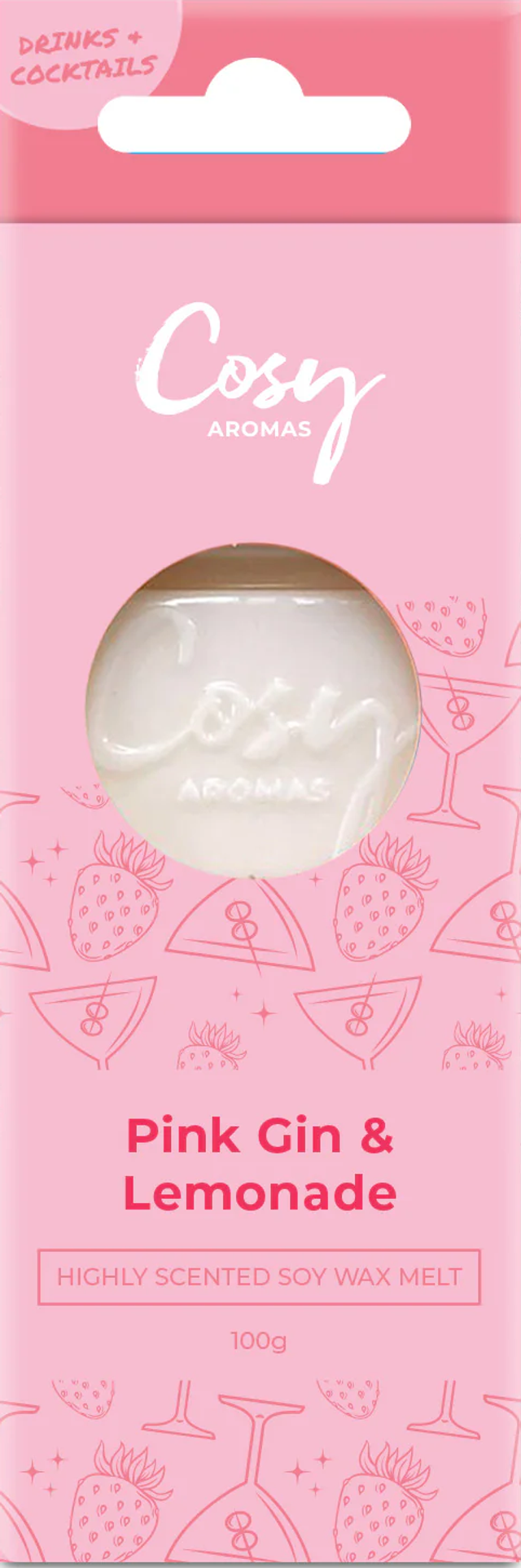 Pink Gin &amp; Lemonade - Cosy Aromas Wax Melt