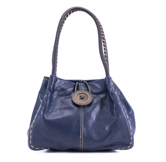 Large Button Shoulder Handbag 