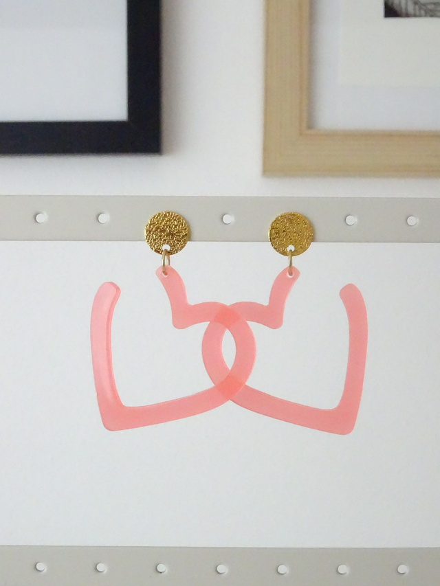 Fin coeur :  Rose corail