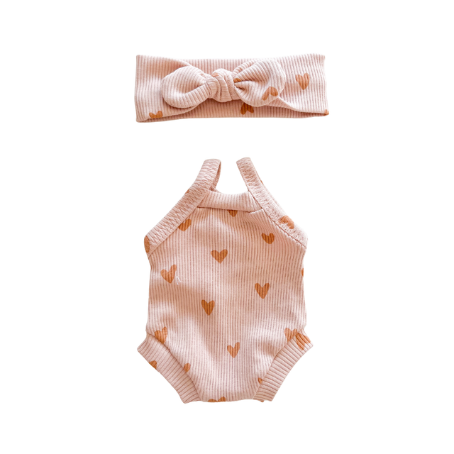 Body cœur nude avec bandeau