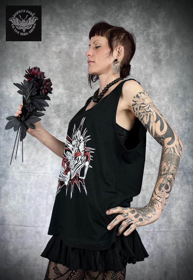 T-shirt Tank "Hot Rod Lupo" Black