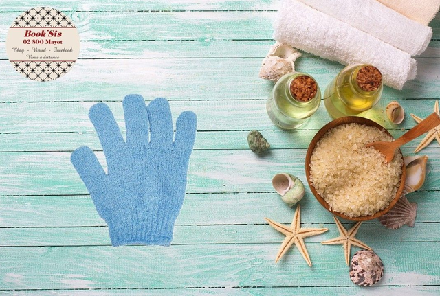 Gant de gommage " Bleu "