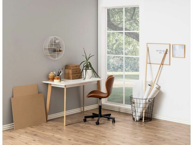 AC Design Chaise de bureau Batilda, avec dos rembourré, cognac