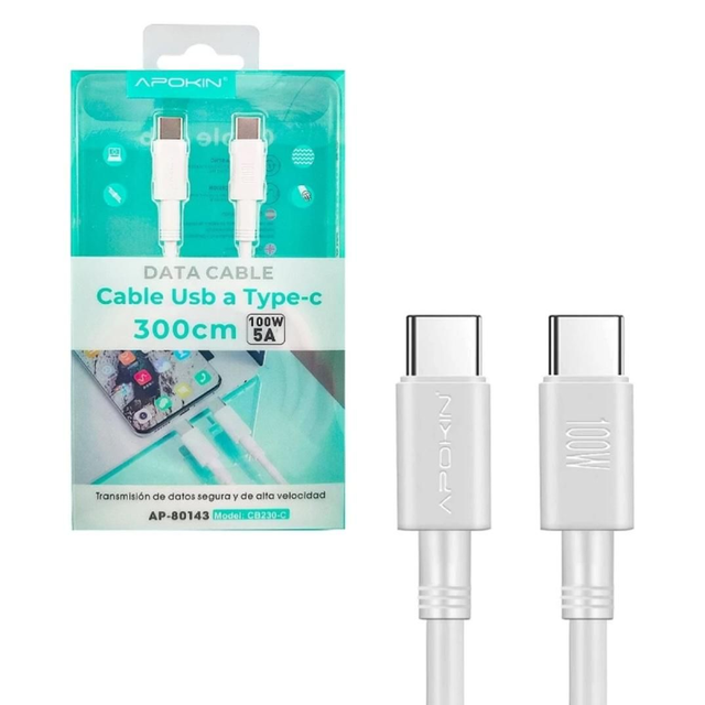 Cable 100w 3metros tipo c 