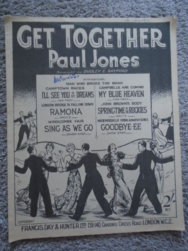 Get Together by Paul Jones Vintage Sheet Music