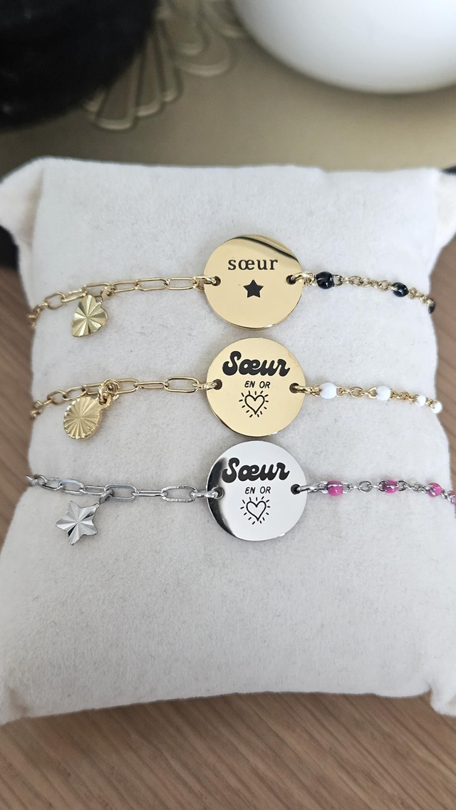 Bracelet chaîne &quot;sœur &quot;
