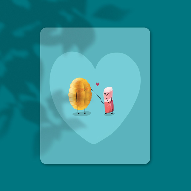 Amour gnocchi et lardon - 13,9 x 10,7 cm