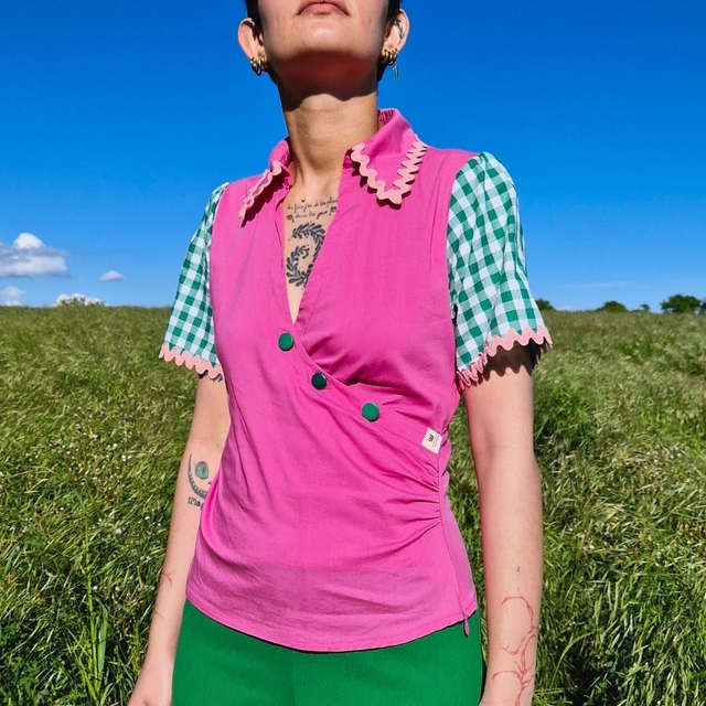 Chemise upcyclée Irène – Taille XS