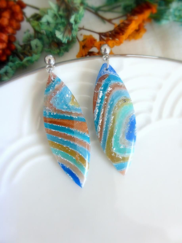 Boucles d'oreilles ogives - Reflets Marins