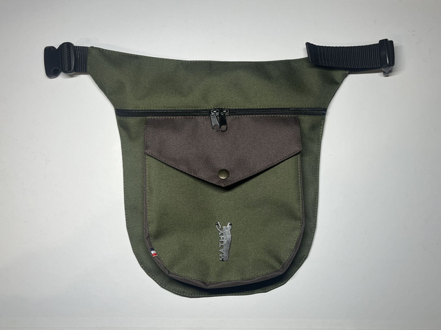 Grande pochette - Imperméable bicolore kaki et brun 