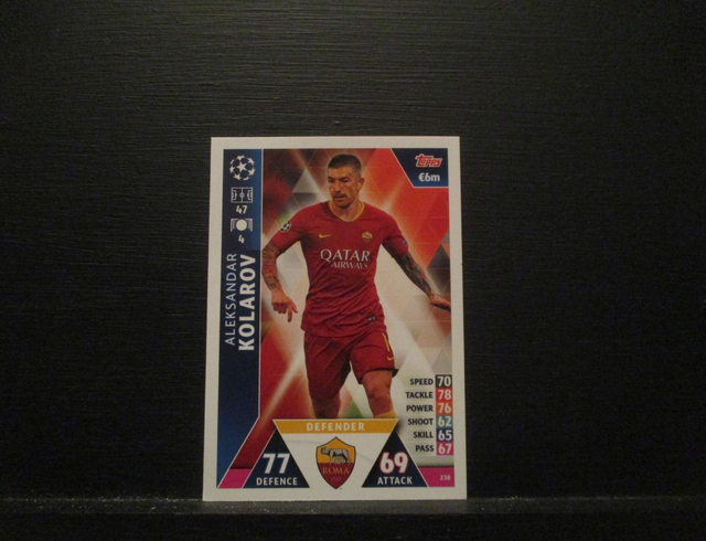 Aleksandar Kolarov - UEFA Champions League Match Attax 2018/19 Original Trading Card #238