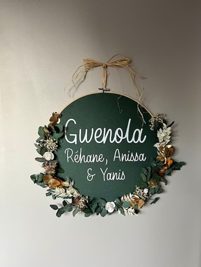 Couronne florale personnalisée taille XL (40 cm)