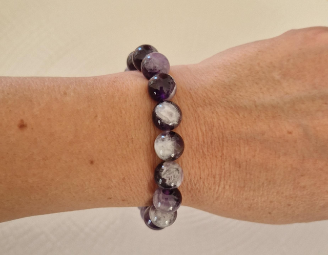 Bracelet AMÉTHYSTE CHEVRON 10mm