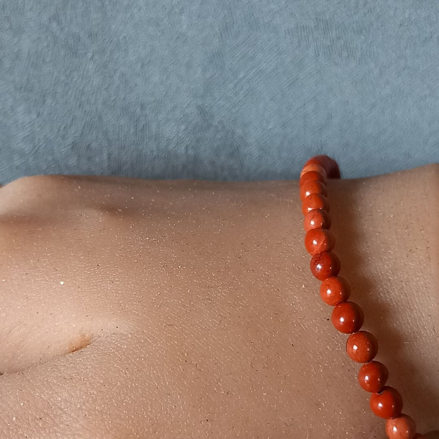 Bracelet ajustable en Jaspe rouge