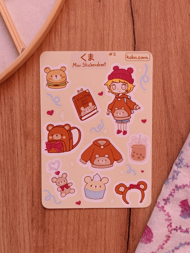 Cozy Teddy Stickersheet