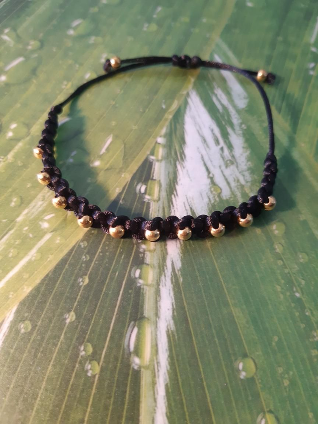 Armband Perlen gold schwarz