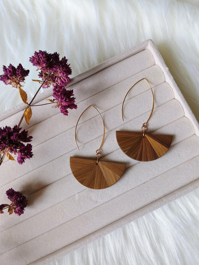 Boucles d'oreilles DEMI-LUNE Éventail