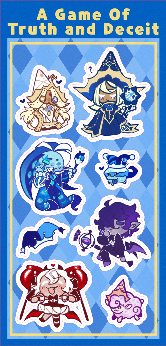 Cookie Run "A Game Of Truth And Deceit" Sticker Sheet