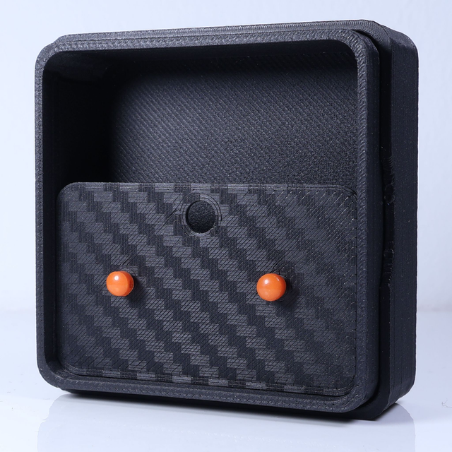 Hypoallergenic 3mm Small Solid Blue Round Cut Polymer Clay Plastic Back Stud Earrings With Designer Carbon Fiber Jewellery Box (1)