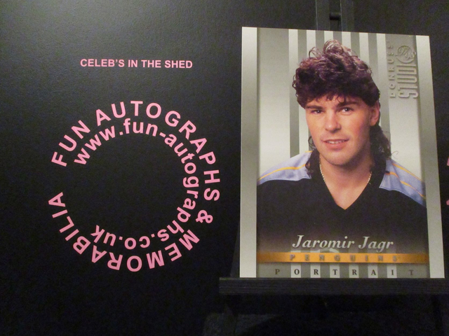 Jaromir Jagr - NFL 1997 Donruss Studio Ice Hockey Original 10x8 Trading Card #5 (A)